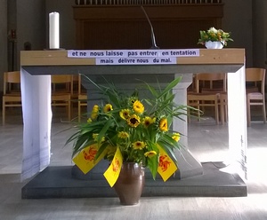 l'autel fleuri pour les fêtes de Wallonie