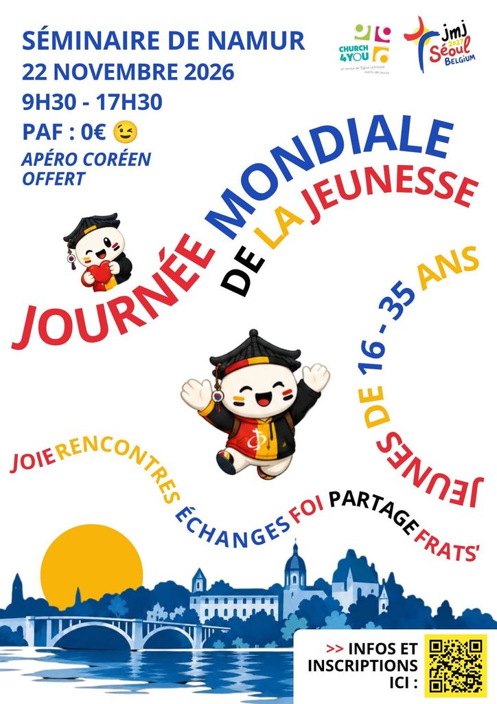 Affiche de la journée mondiale de la jeunesse à Namur